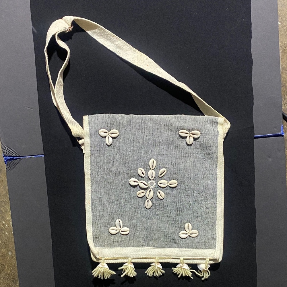 Polo by Ralph Lauren Cream and Gray Crossbody Bag